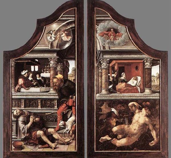 Bernaert Van Orley Triptych of Virtue of Patience Spain oil painting art